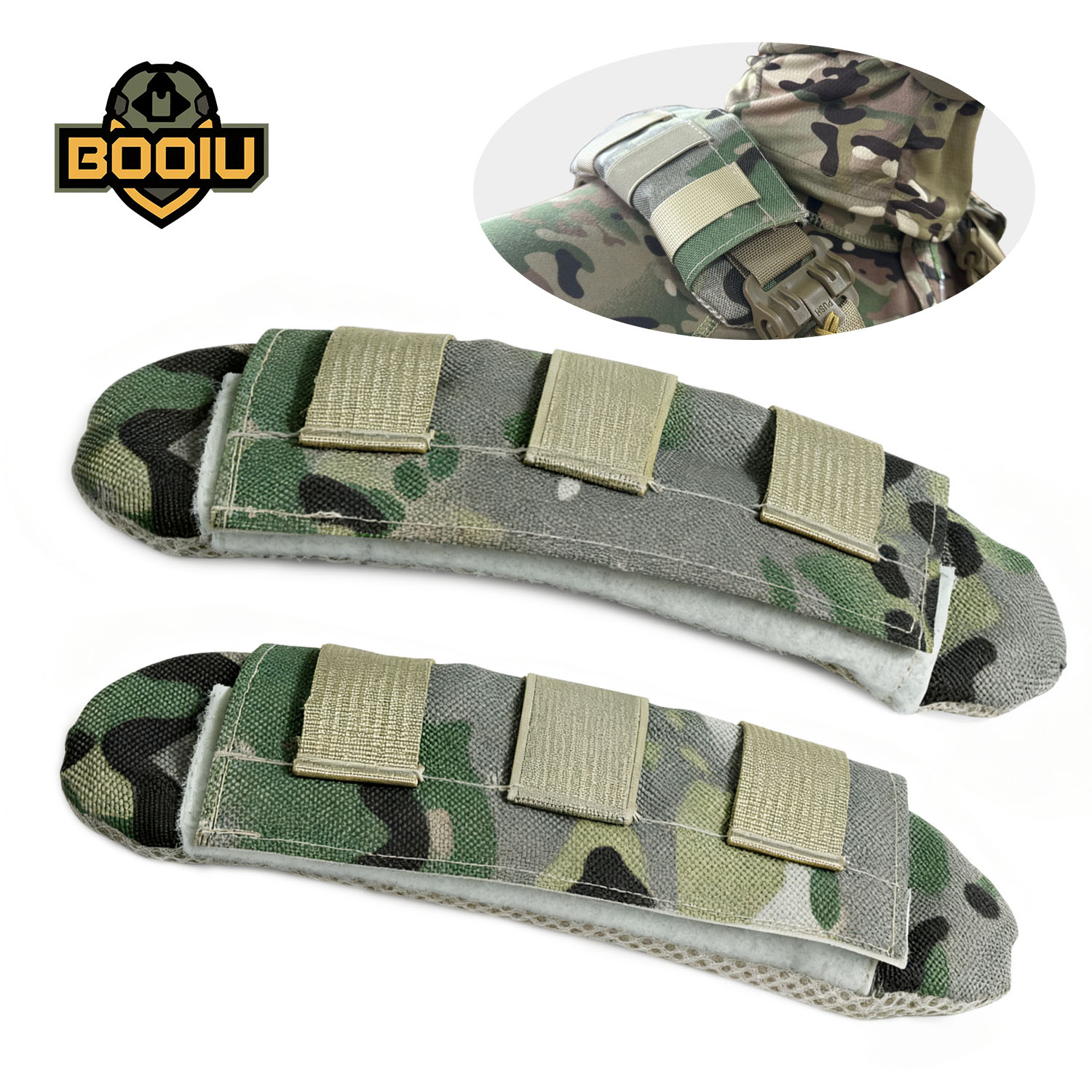 Outdoor Camping Vest - BOOIU 2PCS Tactical Vest Shoulder Pad
