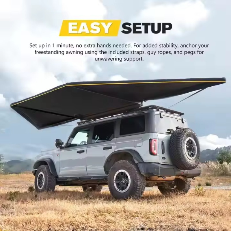 Outdoor Camping Awning - 180 Degree 2M Boneless Fan-shaped Single