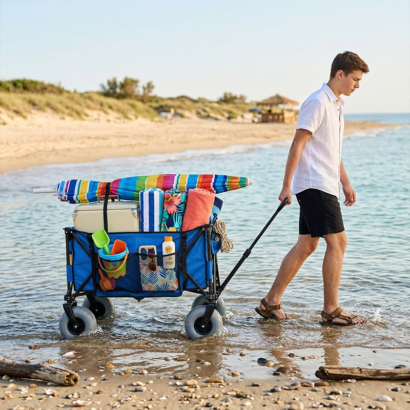 Foldable Metal Beach Wagon Qui - огляд і ціна Camp Table Folding