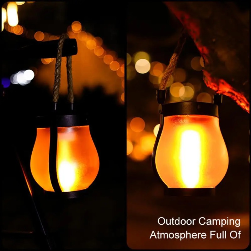 Solar Flame Lamp USB Rechargea - огляд і ціна Camping Solar Lantern