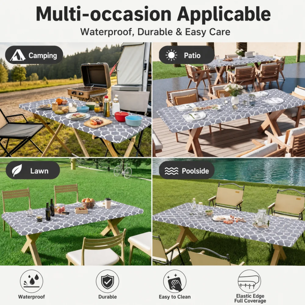 Rectangle Table Cloth Cover, P - огляд і ціна Camp Table Folding