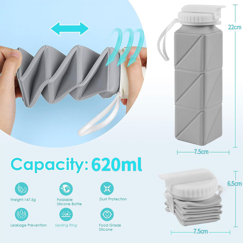 620ml Collapsible Water Bottle - огляд і ціна Outdoor Camping Water Tank