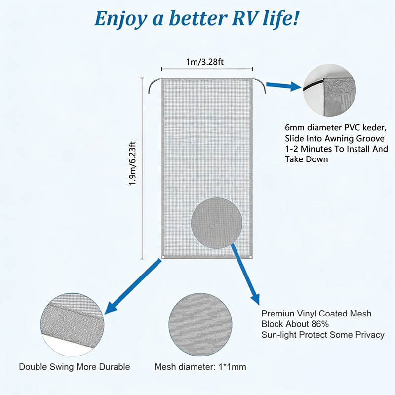RV Awning Front Sun Shade Scre - огляд і ціна Outdoor Camping Awning