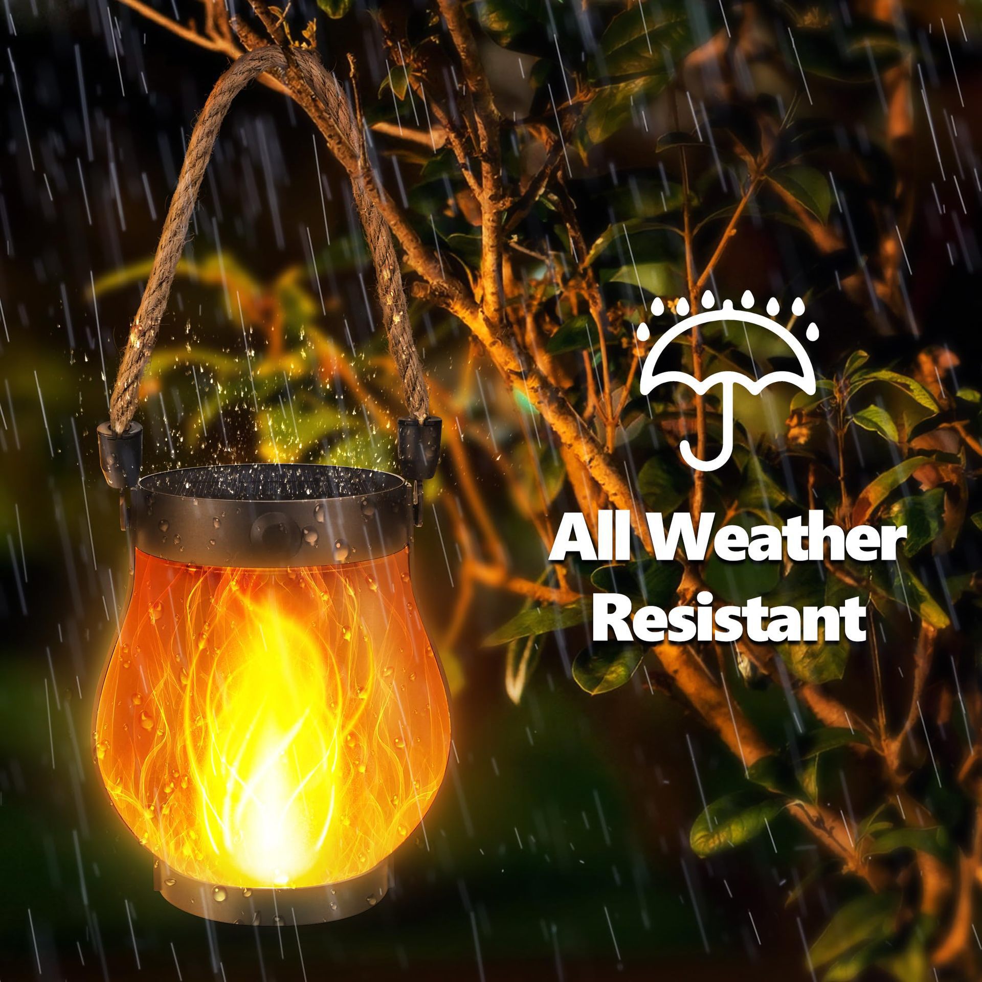 3D Flickering Solar Flame Rope - огляд і ціна Camping Solar Lantern