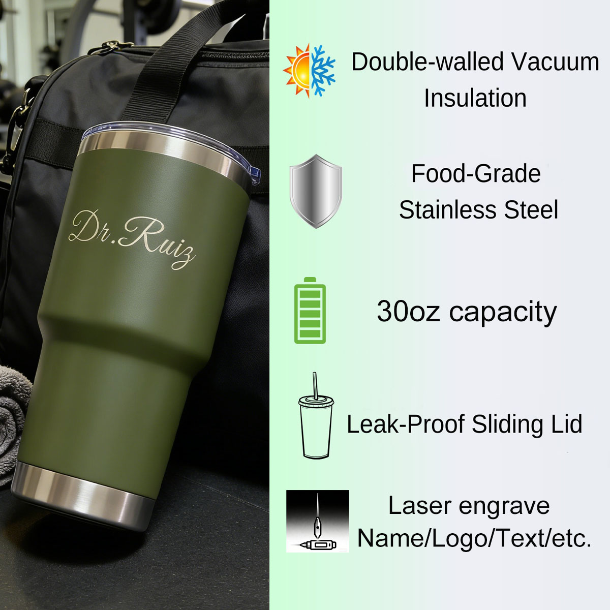 Custom Personalized 30 oz Vacu - огляд і ціна Outdoor Camping Water Tank