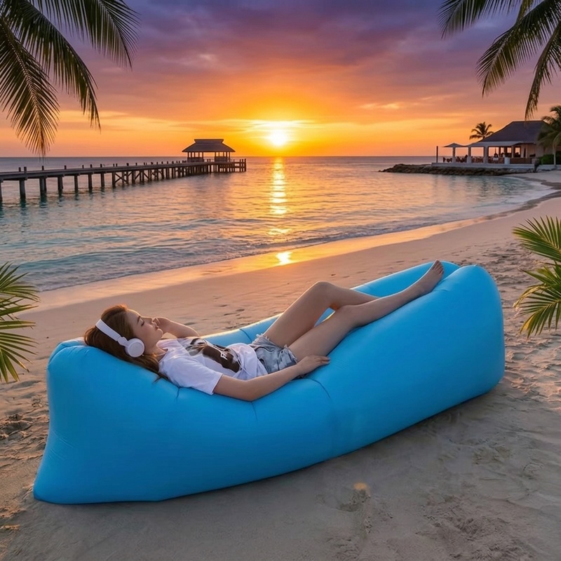 Portable Inflatable Air Sofa,  - огляд і ціна Outdoor Camping Couch