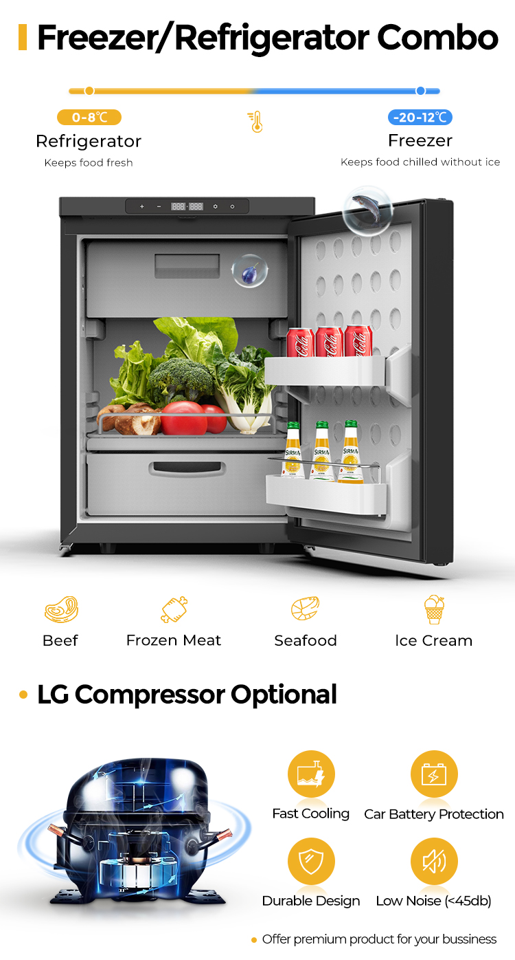 CR90 93L Wholesale 12/24V Upri - огляд і ціна Outdoor Camping Fridge