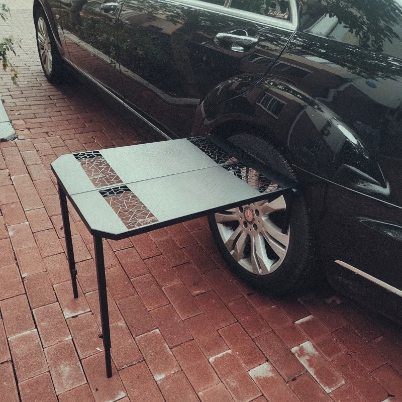 Car Camping Grill Tire Metal F - огляд і ціна Camp Table Folding