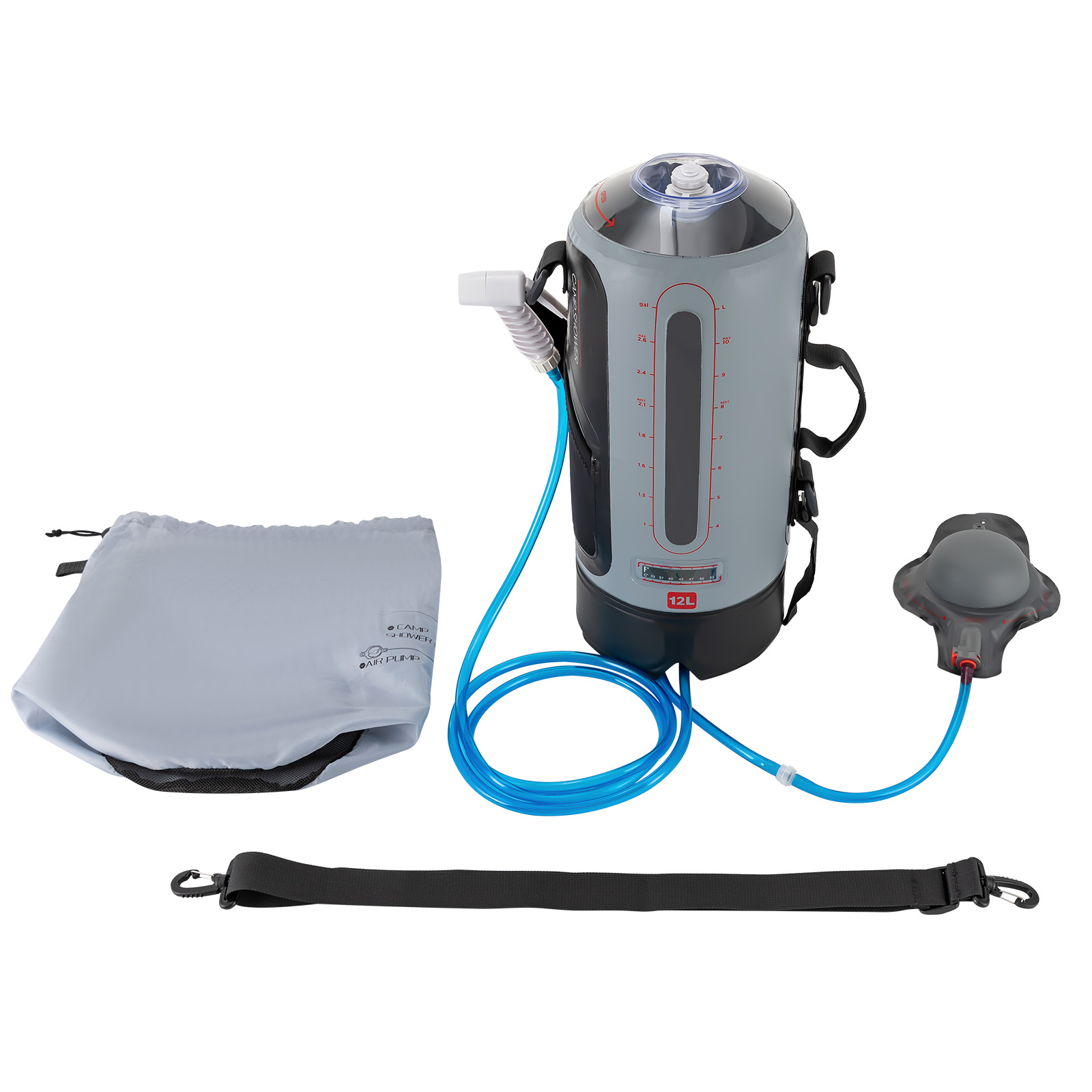 12L Camping Shower Solar Showe - огляд і ціна Portable Camping Shower