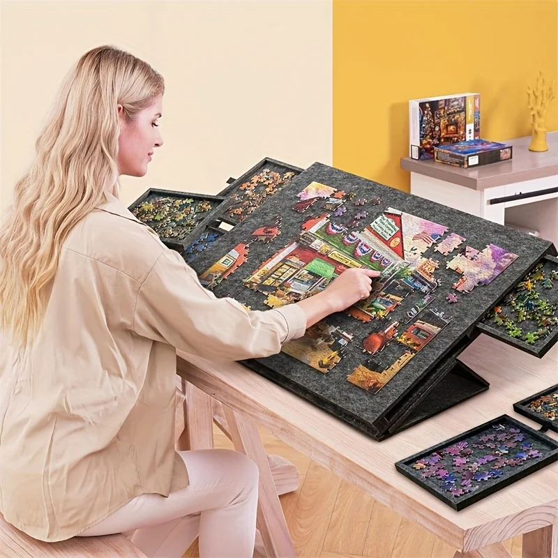 6-Drawer 1500pcs Jigsaw Puzzle - огляд і ціна Camp Table Folding