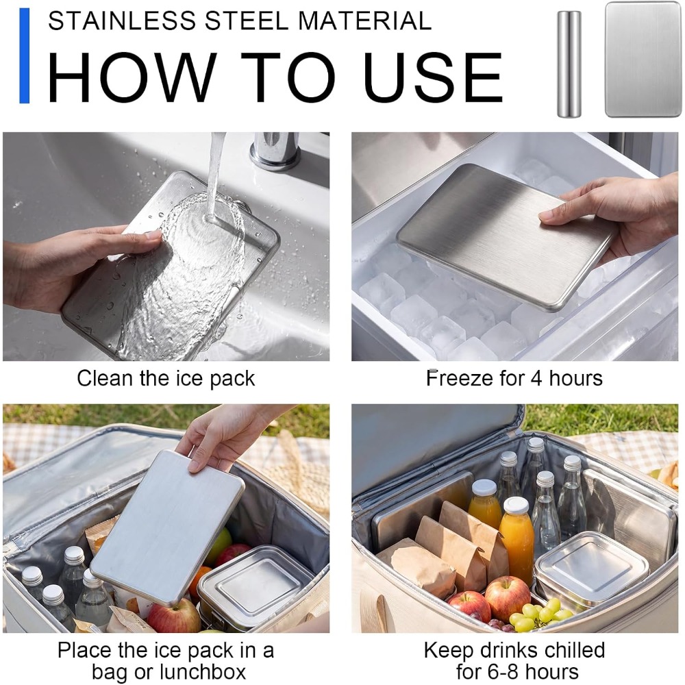 Stainless Steel Ice Pack for C - огляд і ціна Outdoor Camping Fridge
