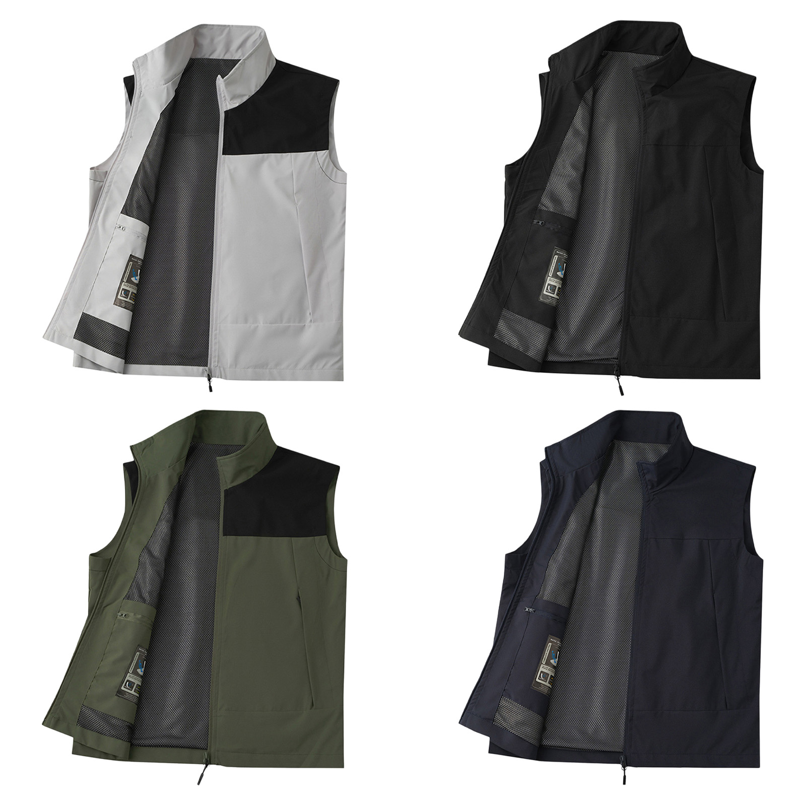 #M-5XL Men Golf Vest Stand Col - огляд і ціна Outdoor Camping Vest