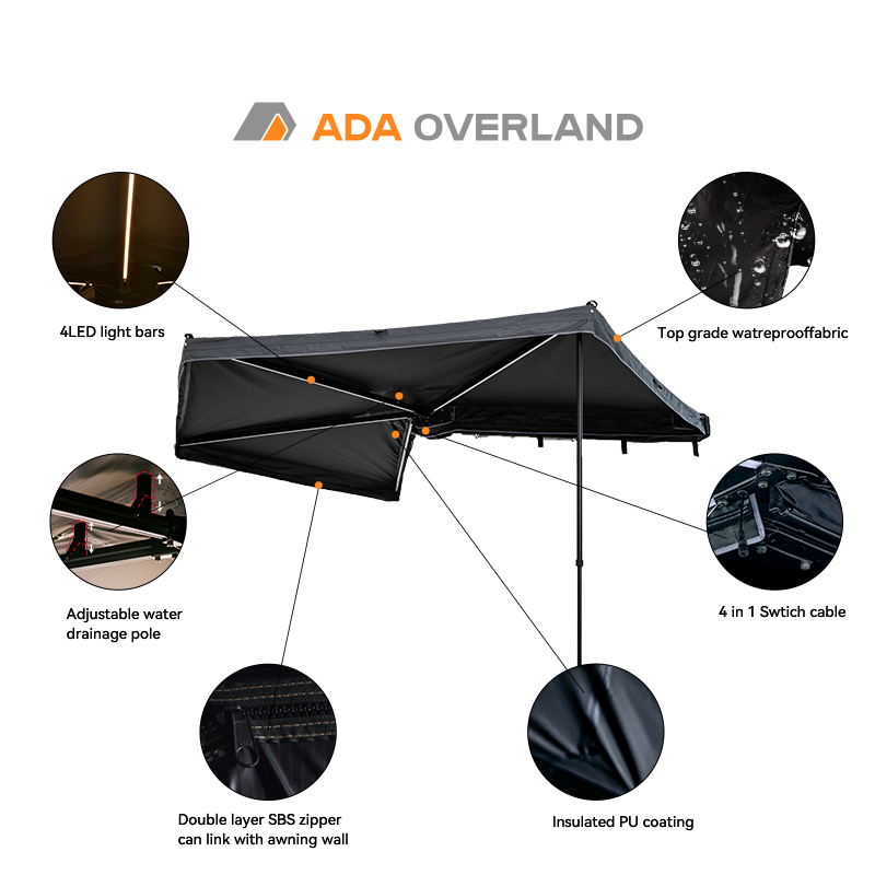 New Design 4x4 Awning Weatherp - огляд і ціна Outdoor Camping Awning