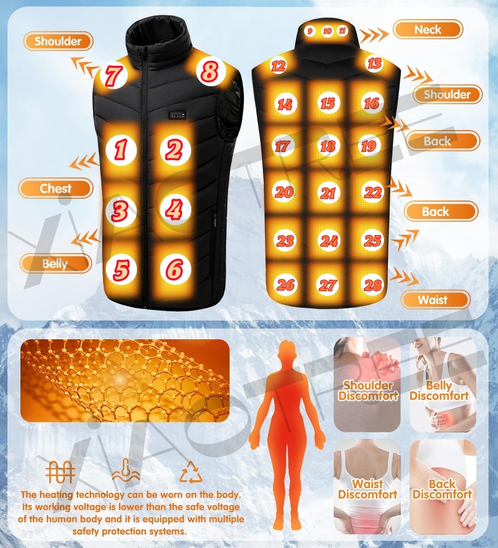 28/9 Areas Heated Vest Men Jac - огляд і ціна Outdoor Camping Vest
