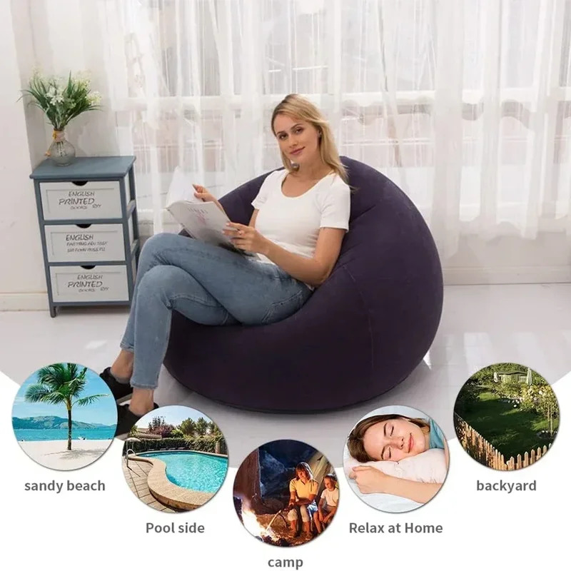 Large Lazy Inflatable Sofa Cha - огляд і ціна Outdoor Camping Couch