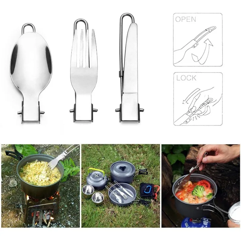 1-10PCS Foldable Camping Forks - огляд і ціна Outdoor Camping Glamping Share