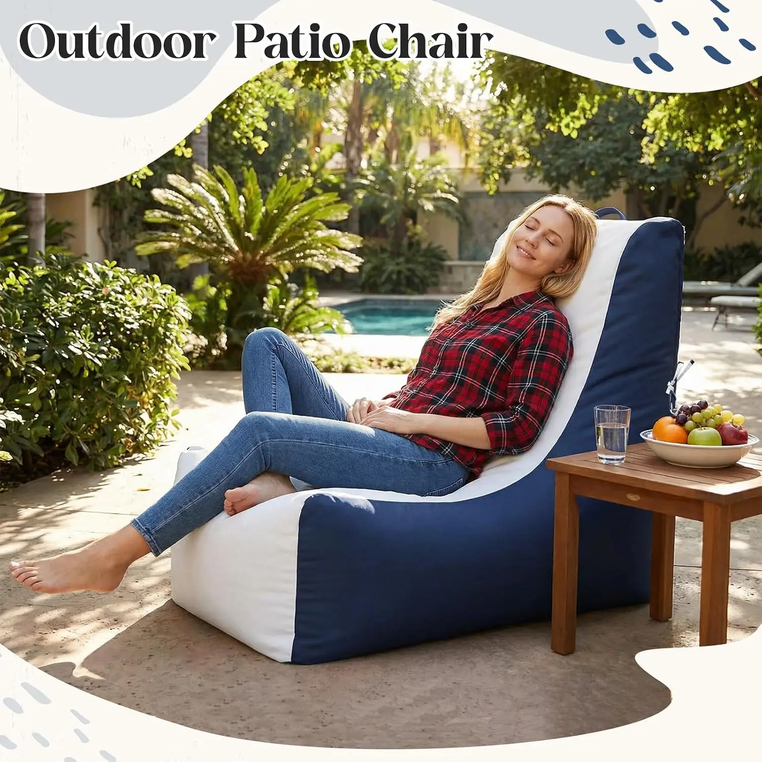 1 Pcs Boat Bean Bag Chair Loun - огляд і ціна Outdoor Camping Couch