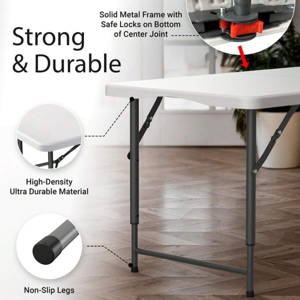 4FT Foldable Table Adjustable  - огляд і ціна Camp Table Folding