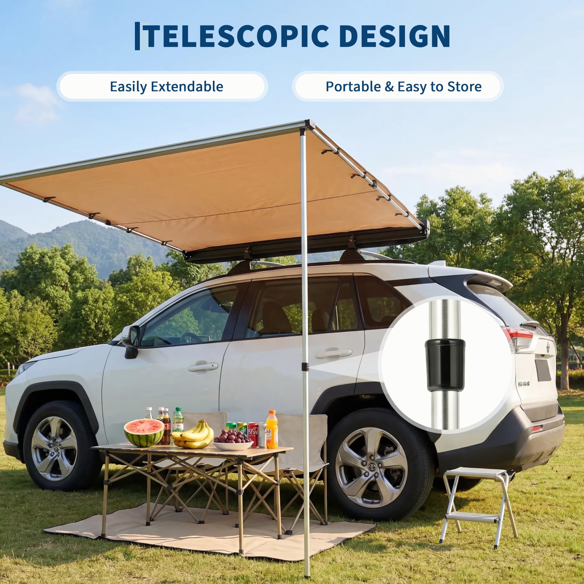 SUV Truck Van Roof Rack Awning - огляд і ціна Outdoor Camping Awning